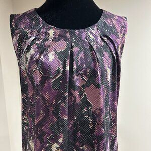 Kasper Scoop Neck Sleeveless Blouse